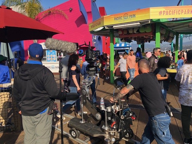 santa monica pier filming